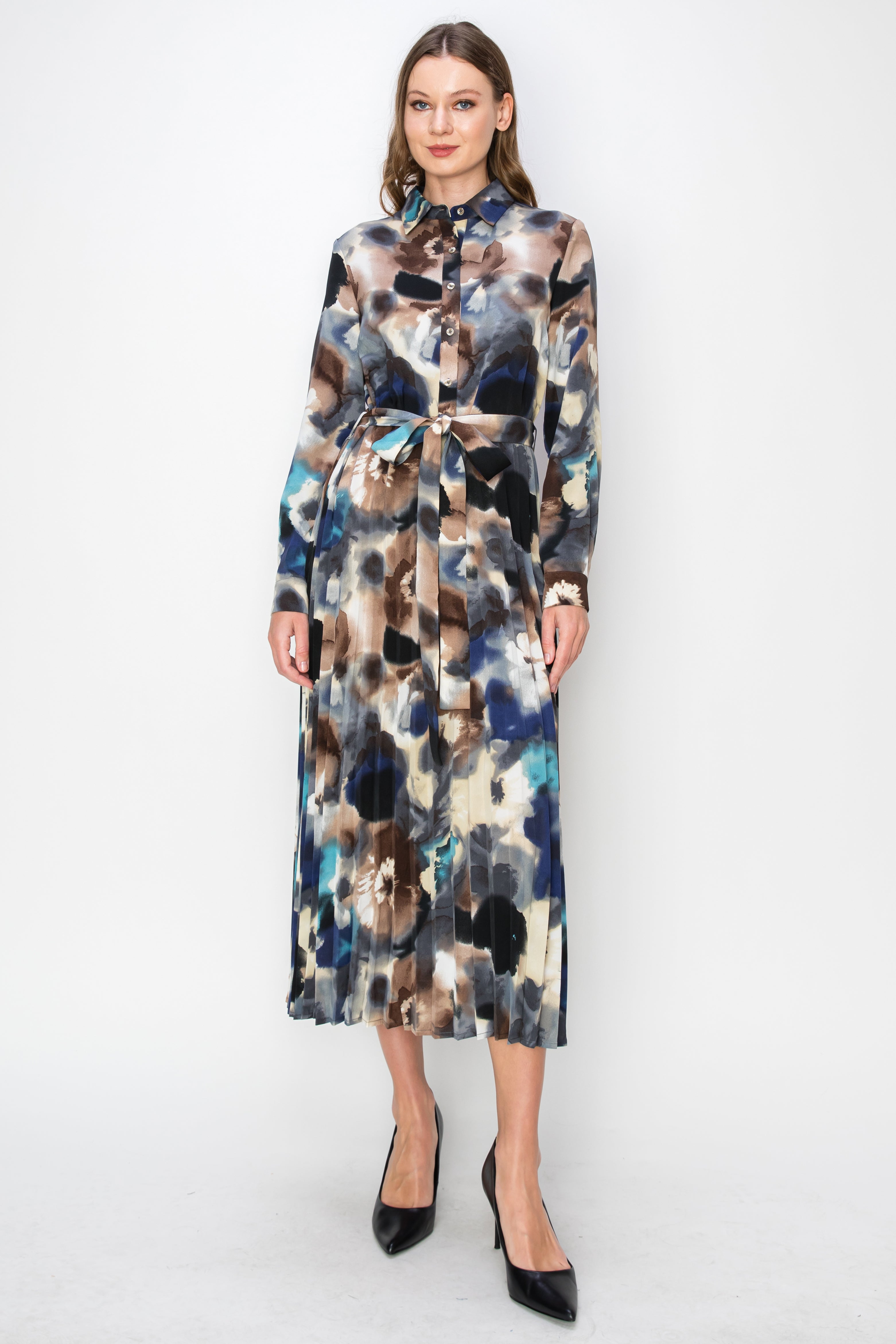 F YAL DR3561 BLUE DRESS