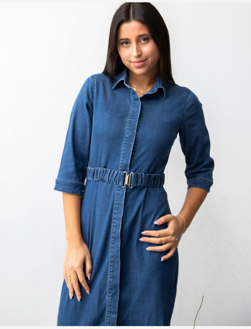 G HANA SS2543 DENIM DRESS
