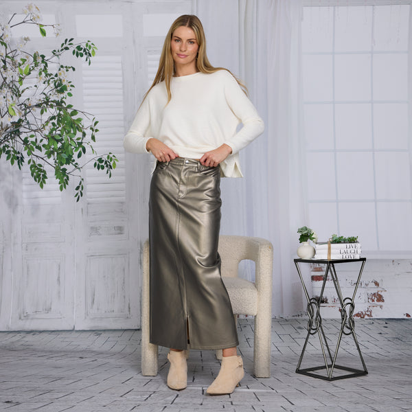 H JAP 466 MARIS PEWTER SKIRT