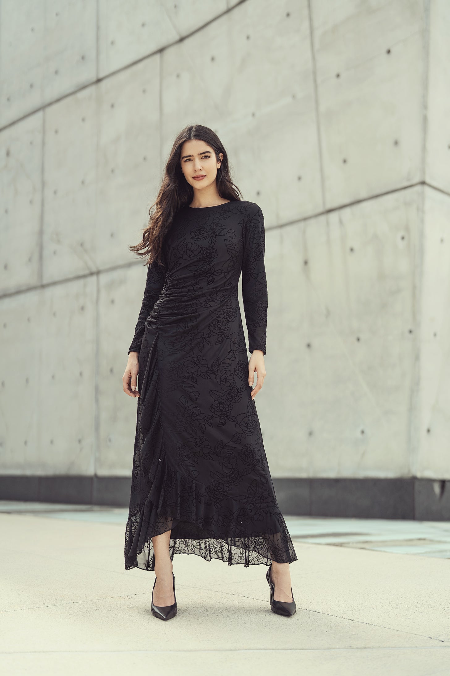 H JAP 366 JANET BLACK DRESS