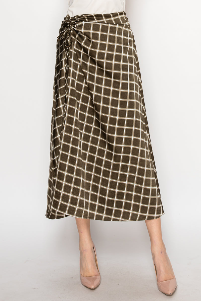 H YAL SK4816 OLIVE SKIRT